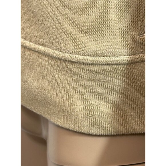 Nautica Men's Sweater Vtg Tan M  2-Button Cotton Shawl Collar Logo Long Sleeve - Picture 9 of 16